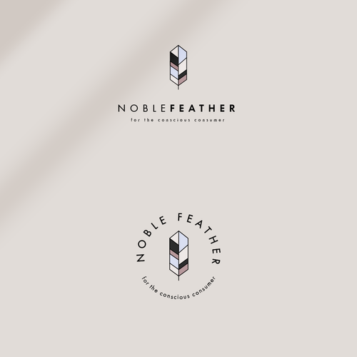 Retail design with the title 'Noble Feather'