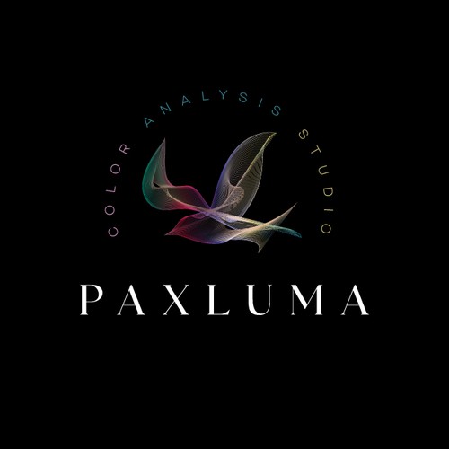 Colorful logo with the title 'Color Analysis Studio Logo Design'