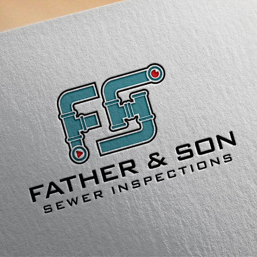 Pipe design with the title 'Bold pipe plumbing construction logo design'