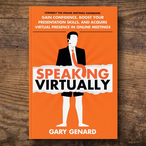 Orange book cover with the title 'Speaking Virtually Book Cover'