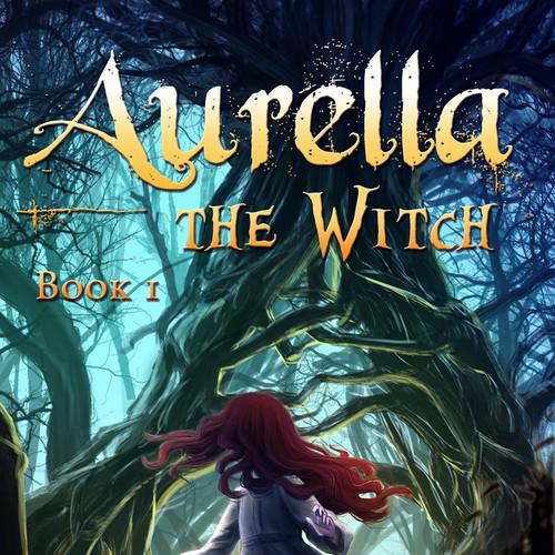 Art book cover with the title 'Aurella the Witch '