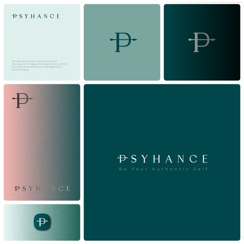 Monogram design with the title 'Psyhance'
