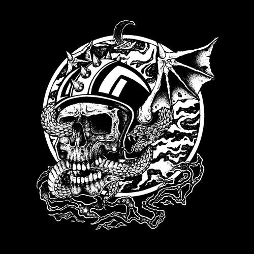 Dark t-shirt with the title 'Dark bikers'