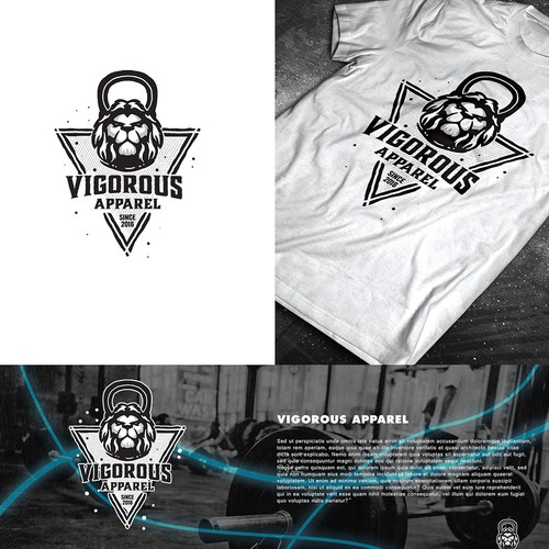 Lioness logo with the title 'Vigorous Apparel'