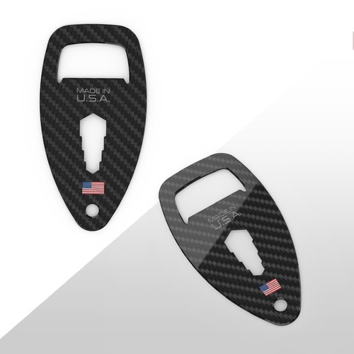 Carbon design with the title 'Bottle opener '