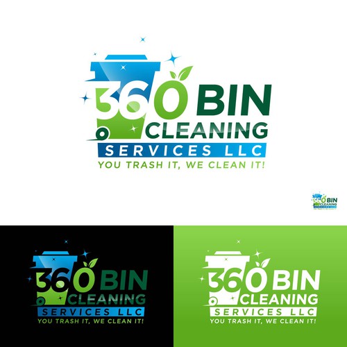 Text logo with the title '360 Bin Cleaning Services LLC'