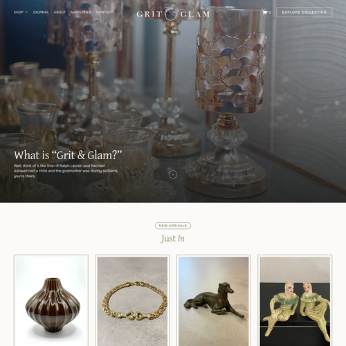 Retail design with the title 'Grit & Glam'