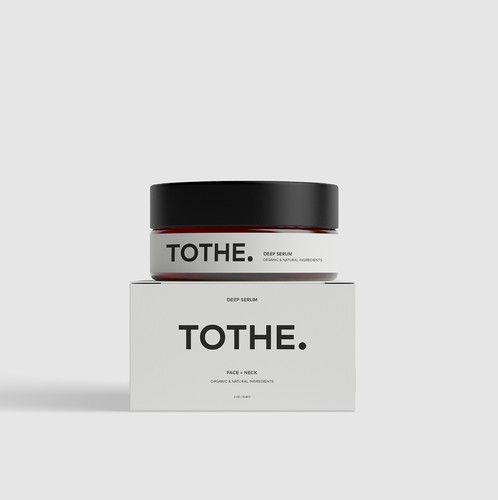 Skincare brand with the title 'TOTHE. brand identity'