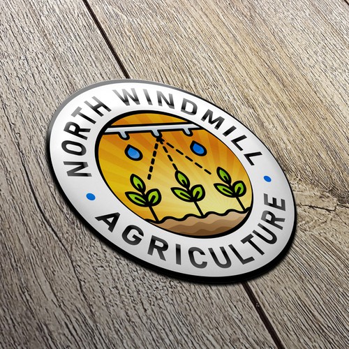 Windmill logo with the title 'North Windmill Logo Design'