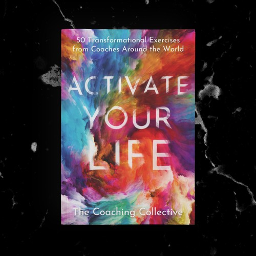 Rainbow design with the title 'Colorful cover for coaching book'