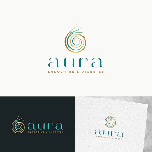Aura logo with the title 'Medical Practice Logo with an Aura'