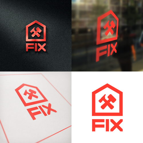 Repair logo with the title 'FIX Home Repair Logo'