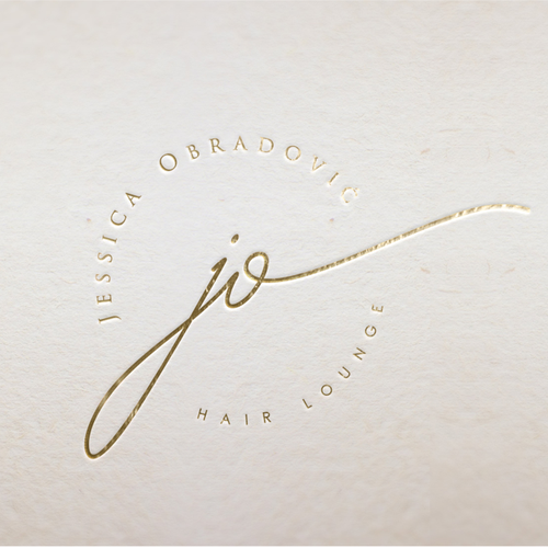 Drawing design with the title 'JO Jessica Obradović Hair Lounge'