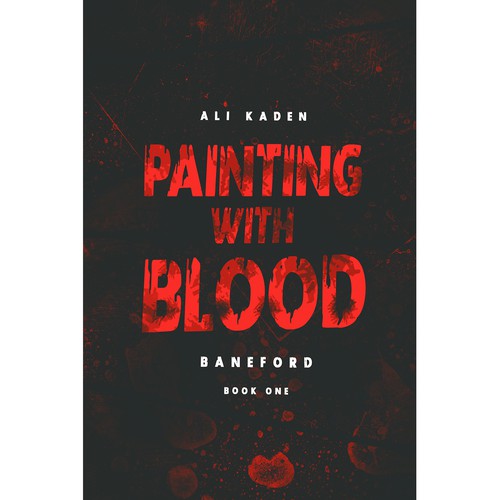 Horror design with the title 'Painting with Blood'