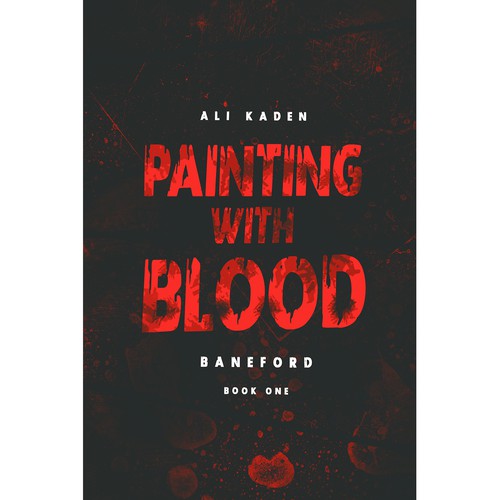 Horror book cover with the title 'Painting with Blood'