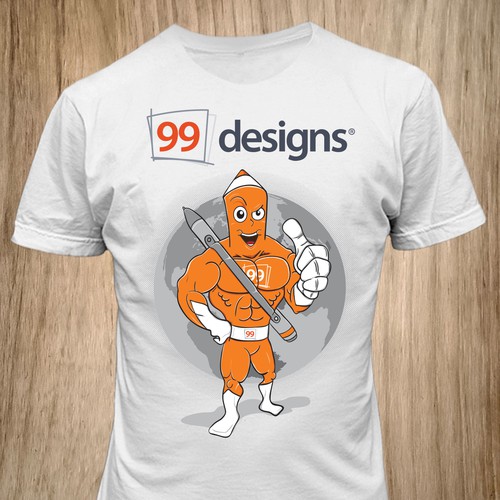 Internet t-shirt with the title '99designs needs a new t-shirt design, with SUPER HUMAN POWERS !!'