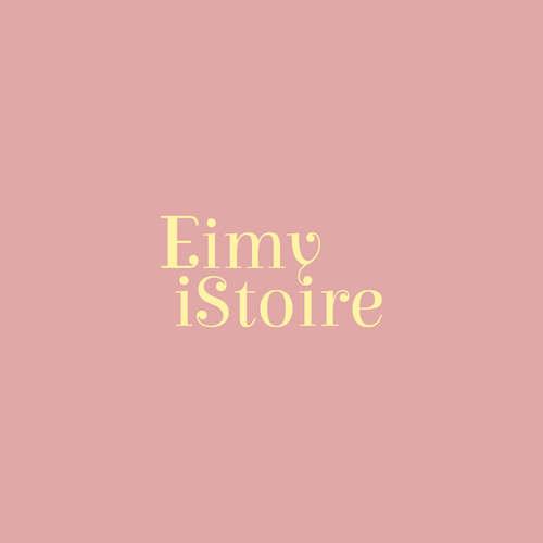 Gold and pink logo with the title 'Beautiful logo concept for Eimy iStoire'