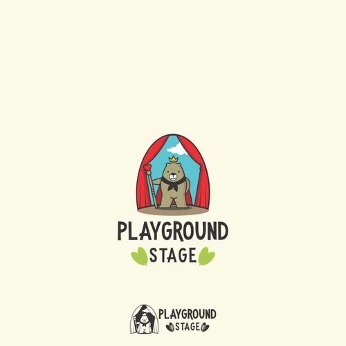 Theater logo with the title 'Logo design for Playground Stage'