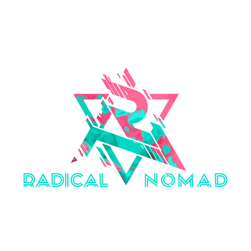 Nomad logo with the title 'Radical Nomad Logo Design'