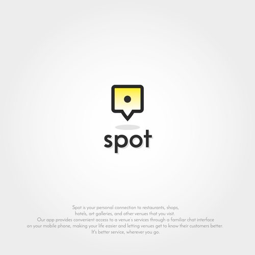 Spot logo with the title 'Logo for a venue service mobile app'