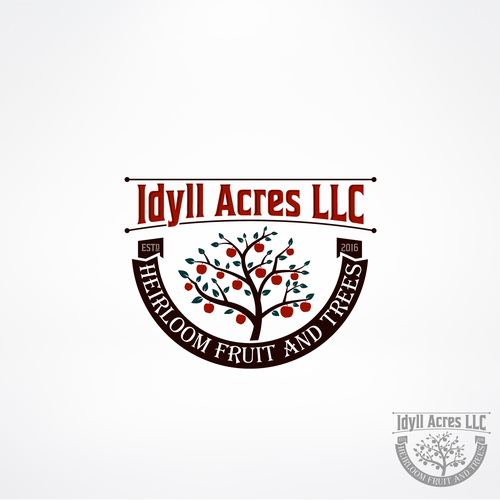 Orchard design with the title 'Apple Orchard Logo'