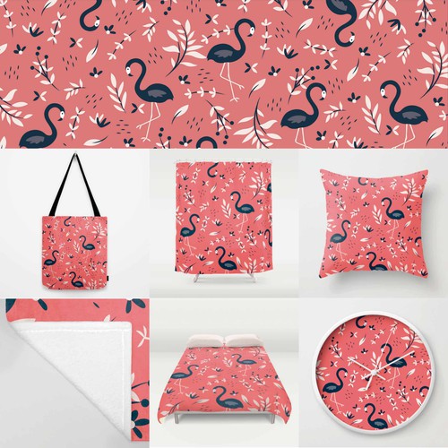 Flamingo design with the title 'Pink pattern option'