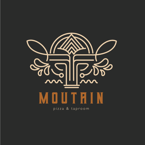 Basic design with the title 'Mountain Pizza & Taproom '
