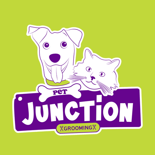 Pet shop logo with the title 'Pet Junction Grooming - Logo'