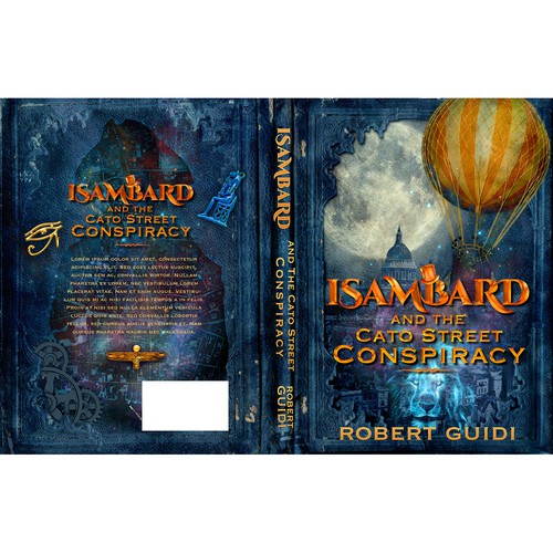 Retro book cover with the title 'Book Cover: Novel'