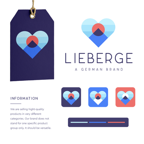 Mountain logo with the title 'Lieberge'