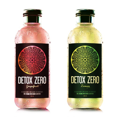 Fresh label with the title 'Label design for an organic juice'