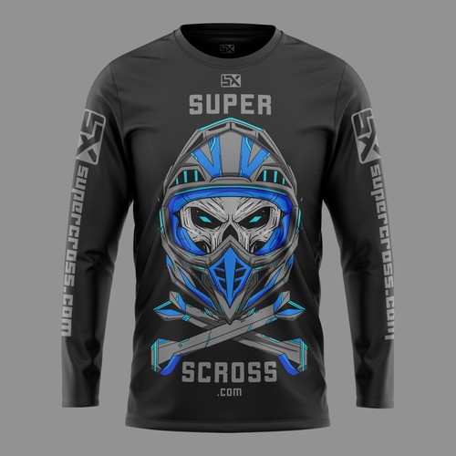 Racing t-shirt with the title 'Motocross T-shirt design'