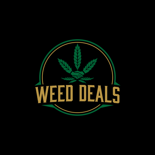 Marijuana leaf design with the title 'Weed Deals'