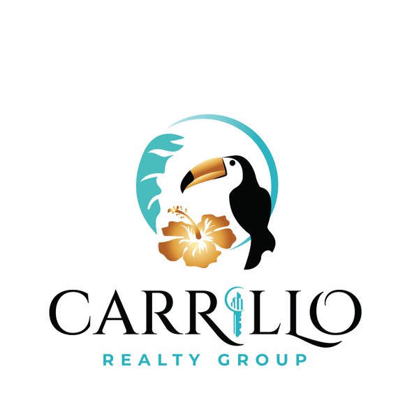 Tourism design with the title 'Logo design for a real estate company located in a beautiful Caribbean scenery'