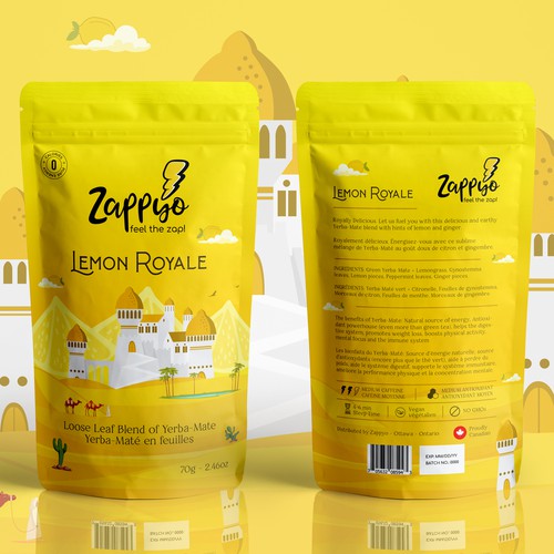 Tea packaging with the title 'Tea Packaging design'