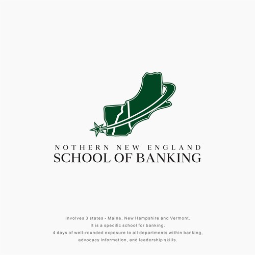 Bank logo with the title 'Northern New England School of Banking'