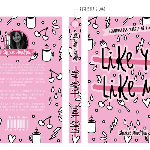 Pattern book cover with the title 'Pink pattern design cover'