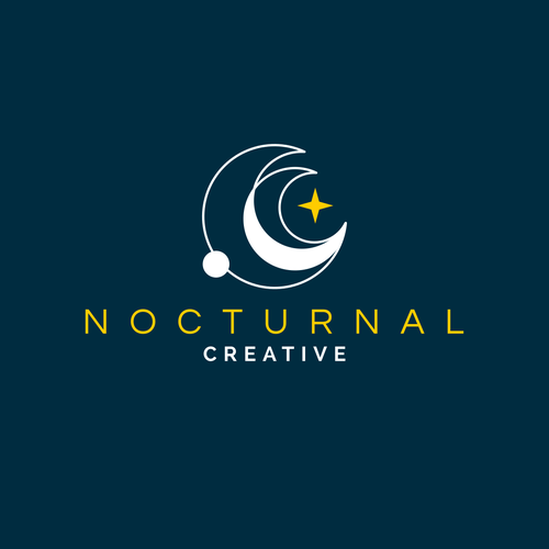 Night sky design with the title 'Logo Design for Nocturnal Creative'