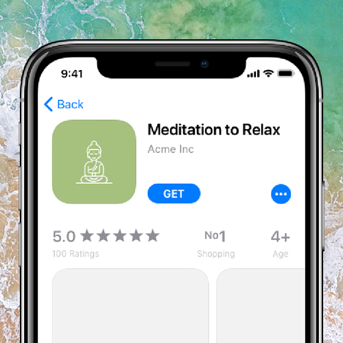 Peaceful design with the title 'App Icon I made for a meditation app'