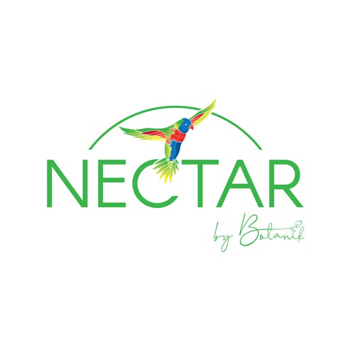 Nectar logo with the title 'Unique logo for botanical company'
