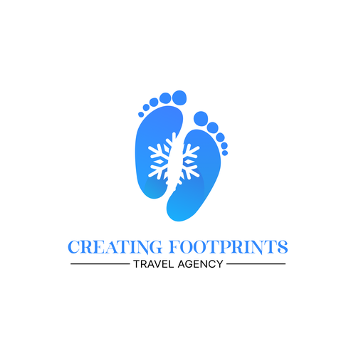 Foot logo with the title 'LOGO TRAVEL'