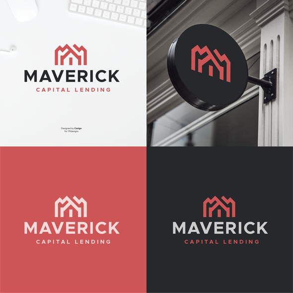 Letter m design logo with the title 'Maverick Capital Lending'