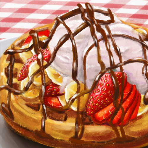 Food artwork with the title 'Illustration design'