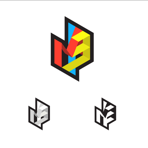 Isometric logo with the title 'The concept of  the immersive logo'