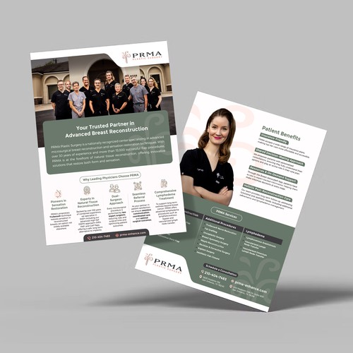 Hospital design with the title 'Flyer Design for Plastic Surgery'