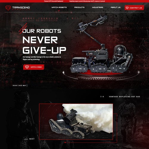 Product website with the title 'Modern website design'