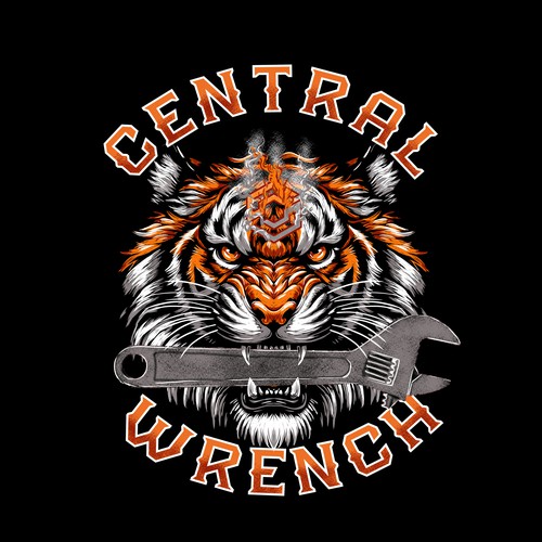 Lion t-shirt with the title 'T shirt design for Central Wrench'