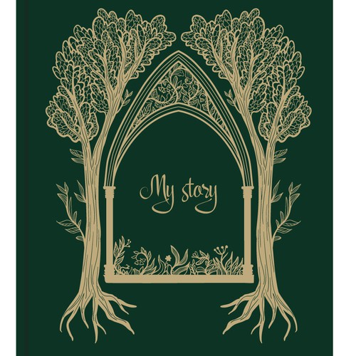 Embossed design with the title 'Tree portal '