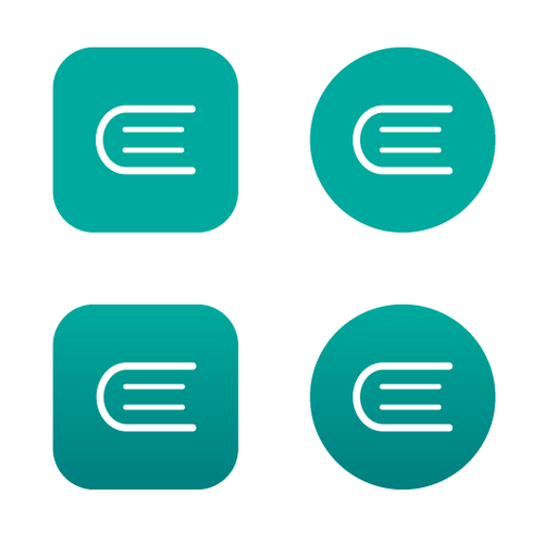 Whitespace design with the title 'Ebook Reader App Icon Design'