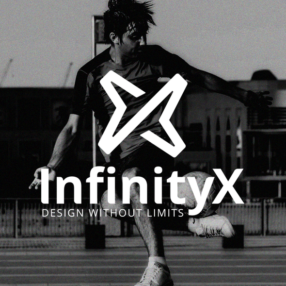 Soccer logo with the title 'Infinity X Logo'